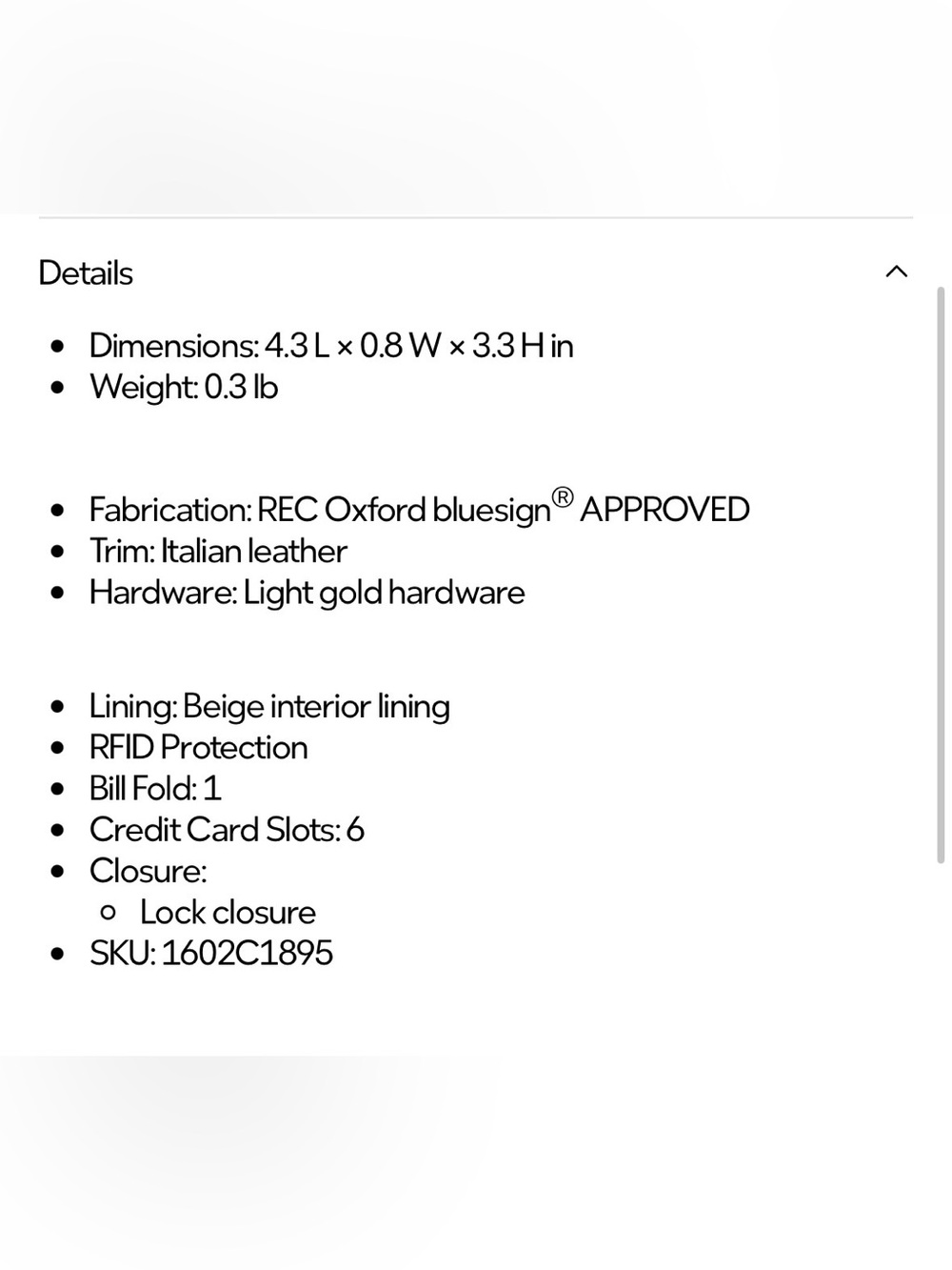 MZ Wallace Crosby Lock Wallet in Buff - Picture 5 of 9
